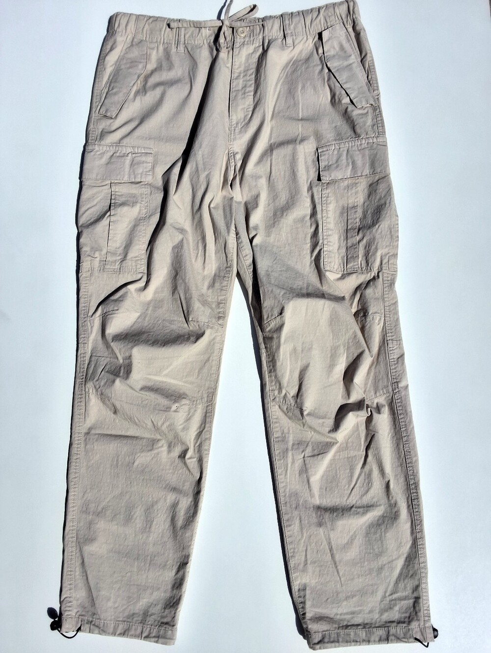 H&M Men's Regular Fit Light Beige Cargo Pants